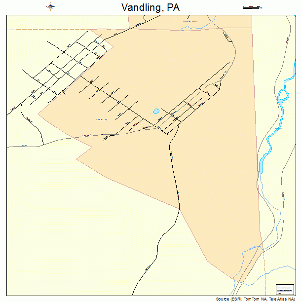 Vandling, PA street map