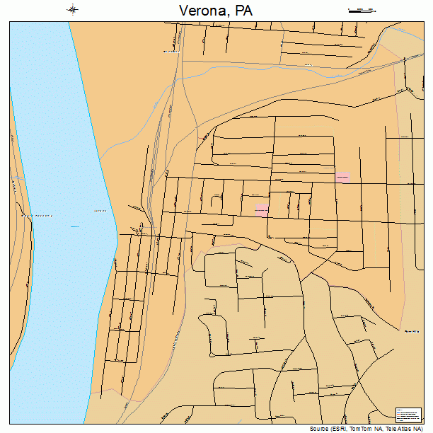 Verona, PA street map