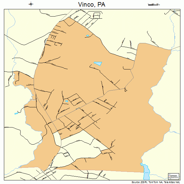 Vinco, PA street map