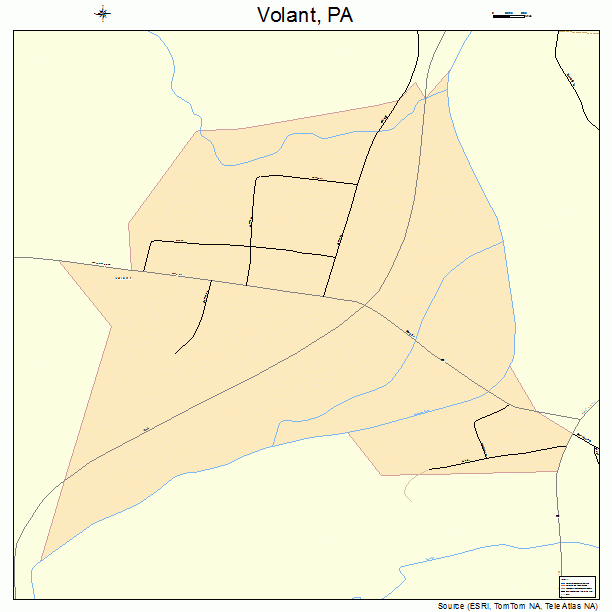 Volant, PA street map