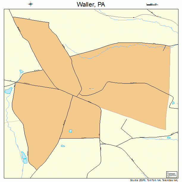 Waller, PA street map