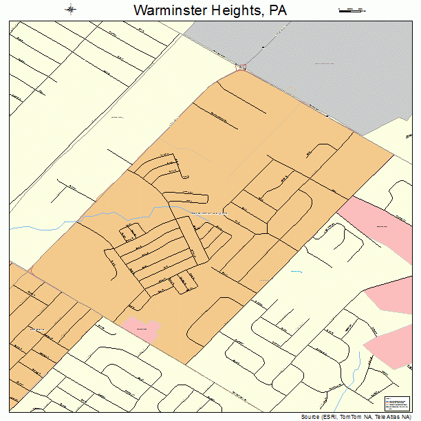 Warminster Heights, PA street map