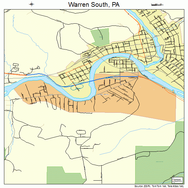 Warren South, PA street map