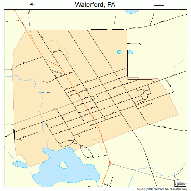 Waterford, PA street map