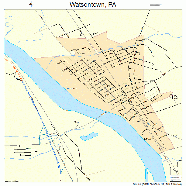 Watsontown, PA street map