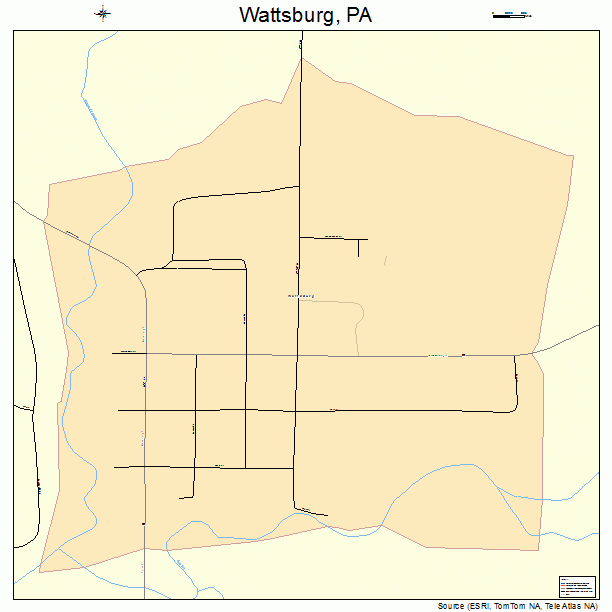 Wattsburg, PA street map
