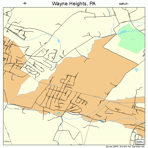 Wayne Heights, PA street map