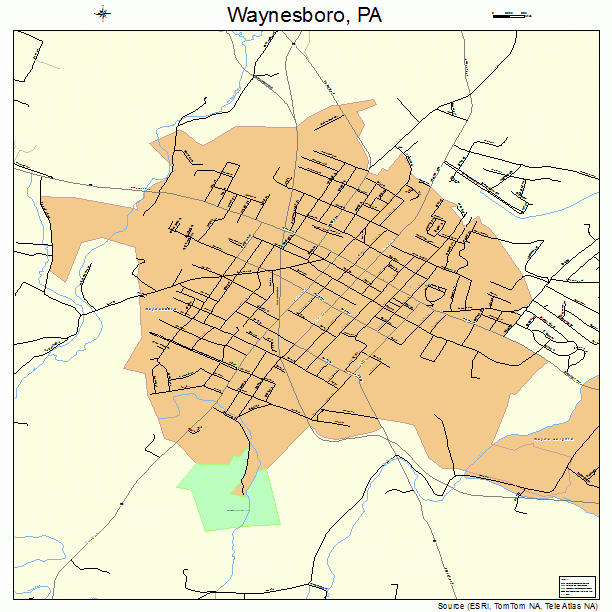 Waynesboro, PA street map