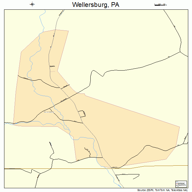Wellersburg, PA street map
