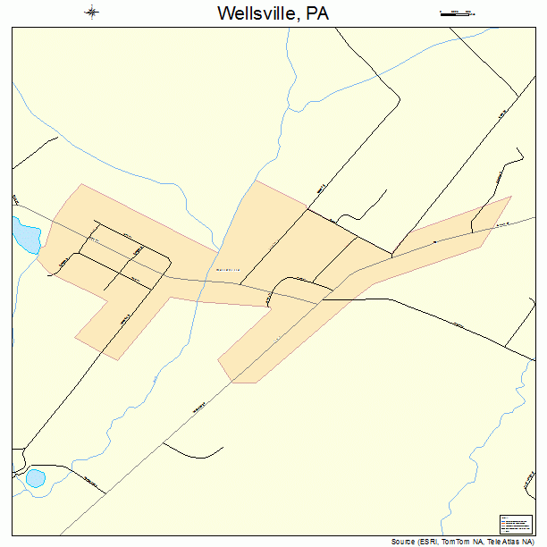 Wellsville, PA street map