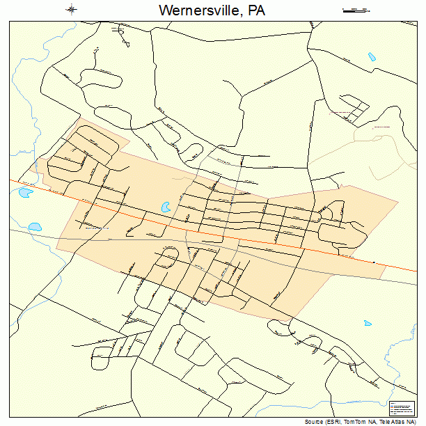 Wernersville, PA street map