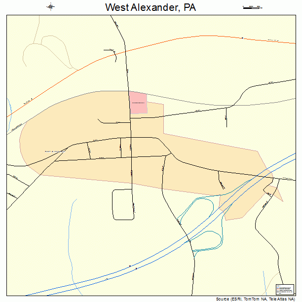 West Alexander, PA street map