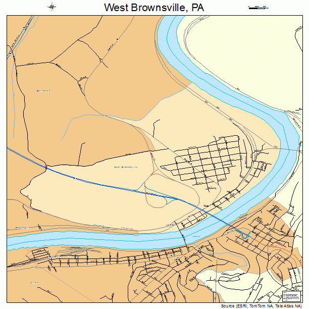 West Brownsville, PA street map