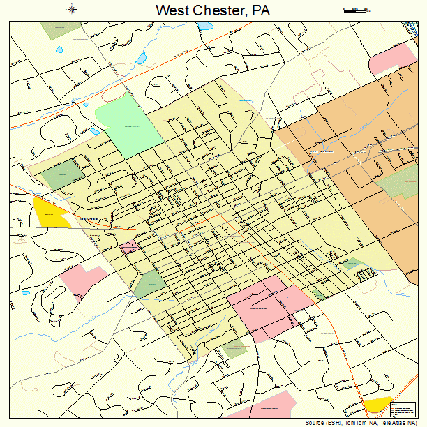 West Chester, PA street map