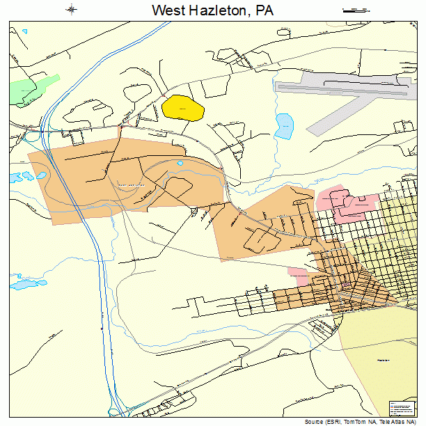 West Hazleton, PA street map