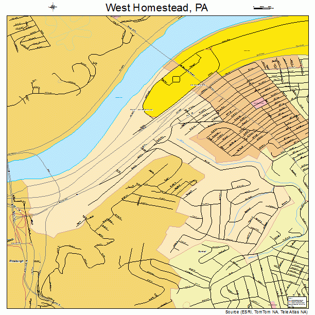 West Homestead, PA street map