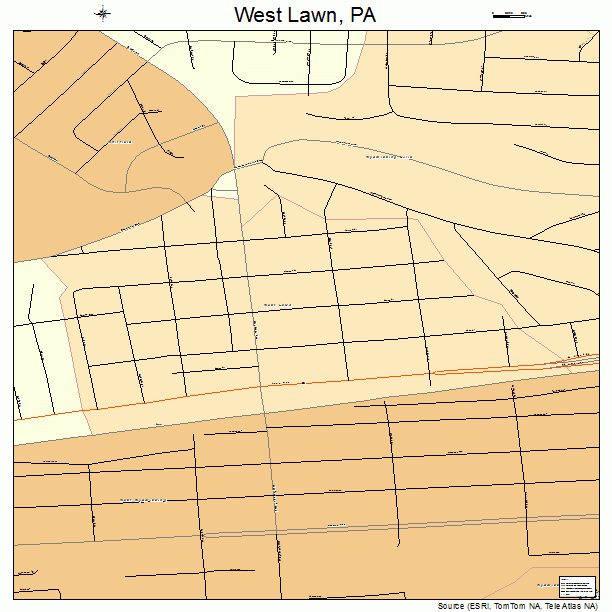 West Lawn, PA street map