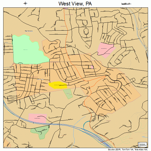 West View, PA street map