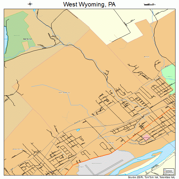West Wyoming, PA street map