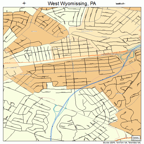 West Wyomissing, PA street map