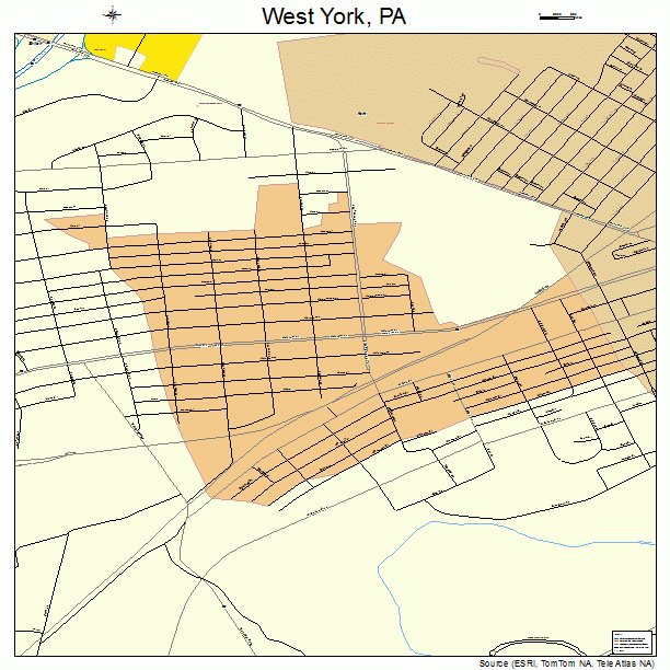 West York, PA street map