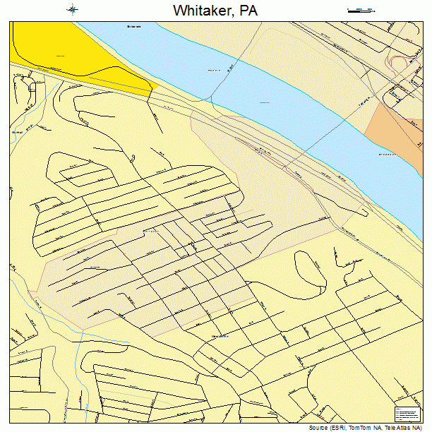 Whitaker, PA street map