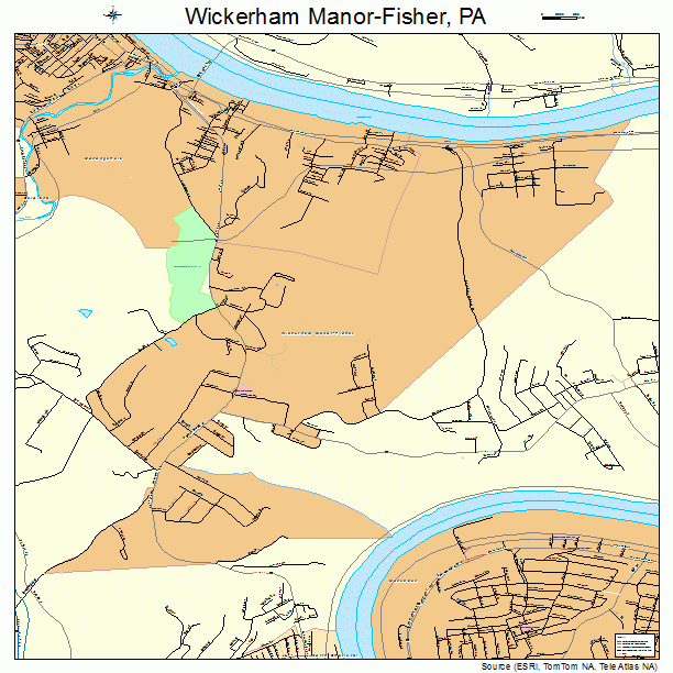 Wickerham Manor-Fisher, PA street map