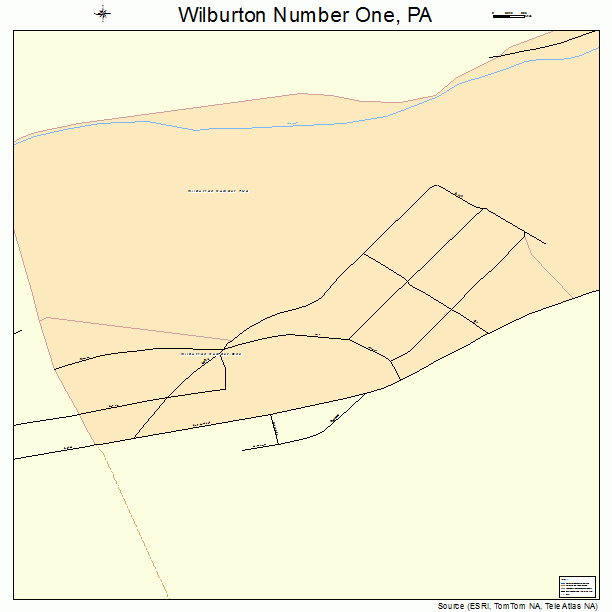 Wilburton Number One, PA street map