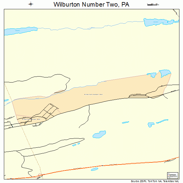 Wilburton Number Two, PA street map