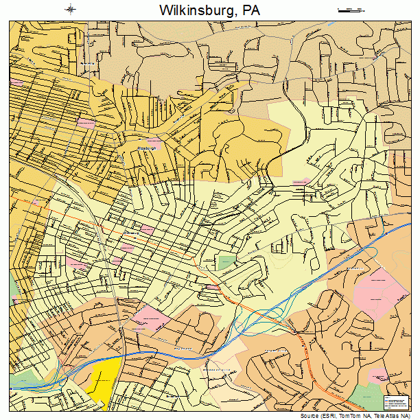 Wilkinsburg, PA street map