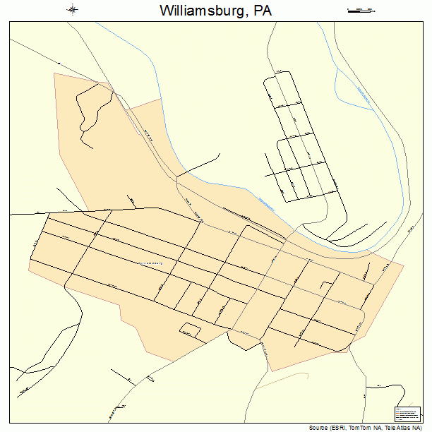 Williamsburg, PA street map