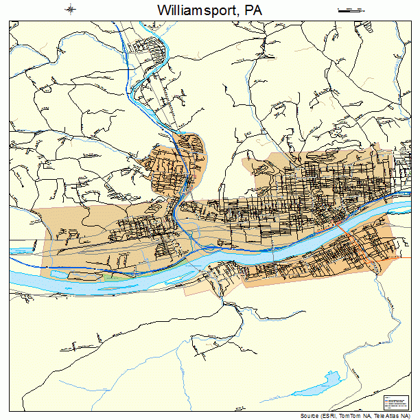 Williamsport, PA street map