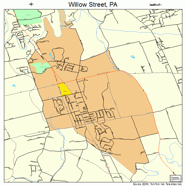 Willow Street, PA street map