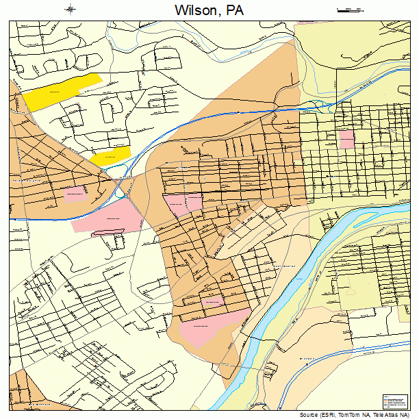 Wilson, PA street map