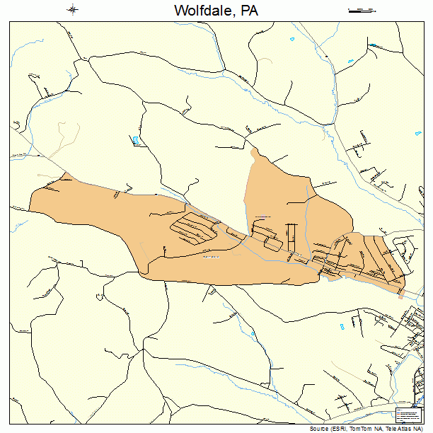 Wolfdale, PA street map