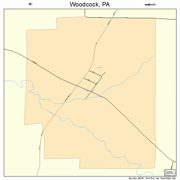 Woodcock, PA street map