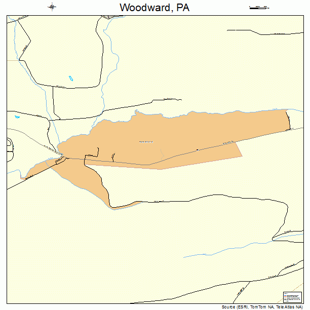 Woodward, PA street map