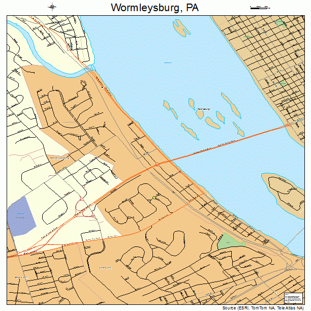 Wormleysburg, PA street map