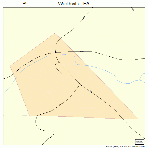Worthville, PA street map