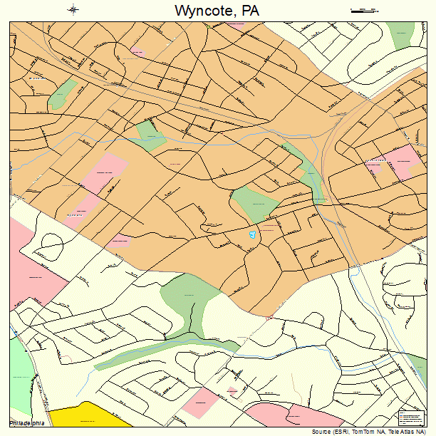 Wyncote, PA street map