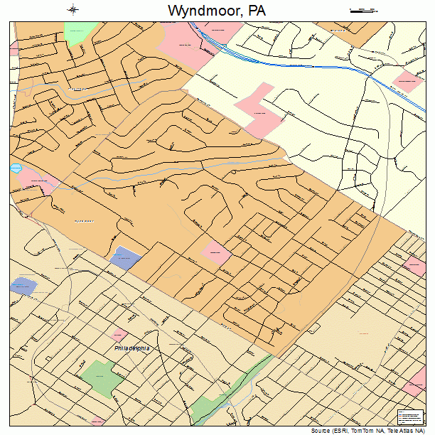 Wyndmoor, PA street map