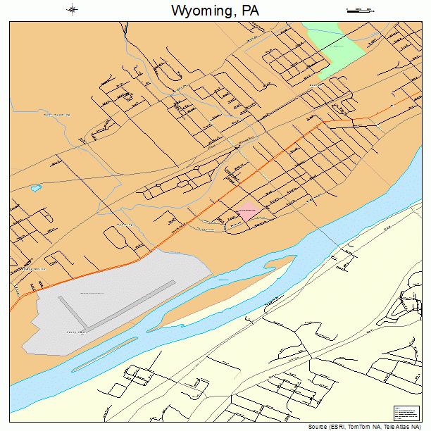 Wyoming, PA street map