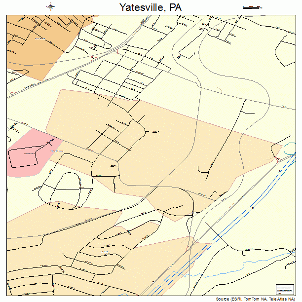 Yatesville, PA street map