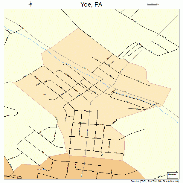 Yoe, PA street map