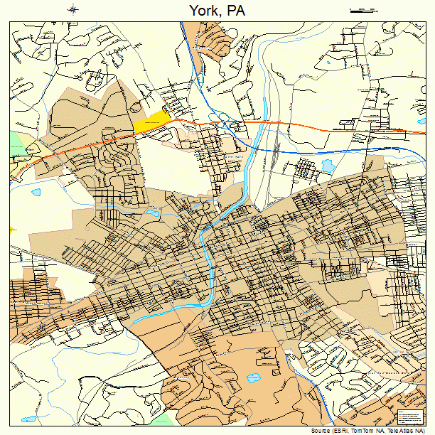 York, PA street map