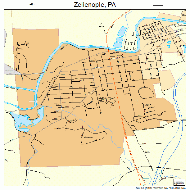 Zelienople, PA street map