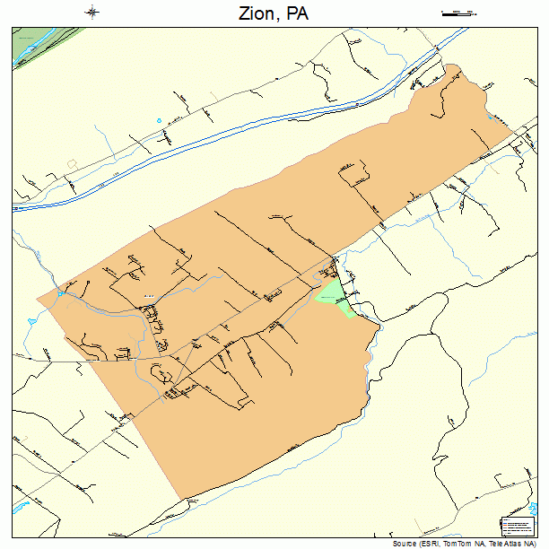 Zion, PA street map