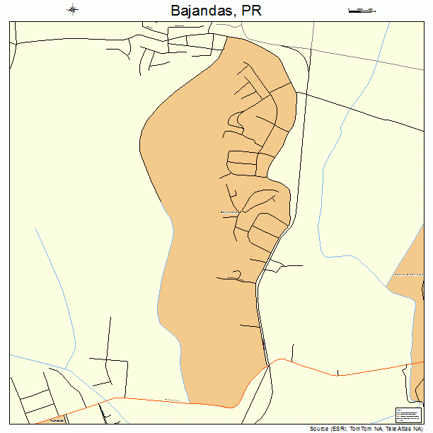 Bajandas, PR street map