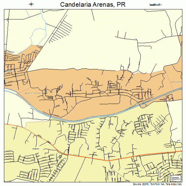 Candelaria Arenas, PR street map