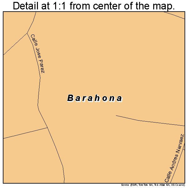 Barahona, Puerto Rico road map detail